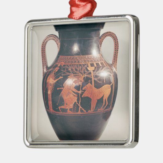Dachboden Rotzahl Bauch Amphora Silbernes Ornament (Links)