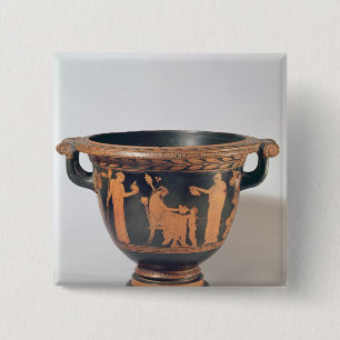 Dachboden Rotzahl Glocke krater, c.450-440 BC Button