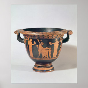 Dachboden Rotzahl Glocke krater, c.450-440 BC Poster