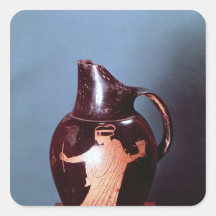 Dachboden Rotzahl oinochoe Quadratischer Aufkleber