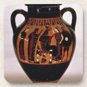 Dachboden Schwarzzahl Amphora, der die Geburt von Getränkeuntersetzer