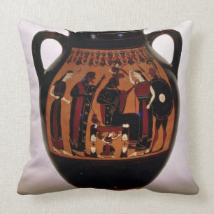 Dachboden Schwarzzahl Amphora, der die Geburt von Kissen