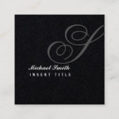 Dachboden-Wasserzeichen-Schwarz-personalisiertes Quadratische Visitenkarte (Vorderseite)