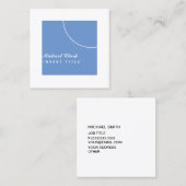 Dachbodengeometrischer Cornflower-blaues Quadratische Visitenkarte (Vorne/Hinten)