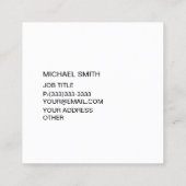 Dachbodenstilvoller Cornflower-blaues Quadratische Visitenkarte (Rückseite)