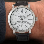 Dachdecker Armbanduhr<br><div class="desc">Eine Uhr, die als Geschenk für die Anerkennung loyaler Dienste bei einem Dachdecker-Auftragnehmer, Fügen Sie den Namen des Empfängers sowie die Firma oder Organisation.</div>