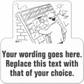 Dachdecker-Auftragnehmer oder Roofer-Werbeaktion Aufkleber (Vorderseite)