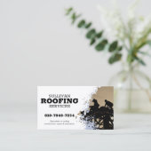 Dachdecker-Bauunternehmer Visitenkarte (Stehend Vorderseite)