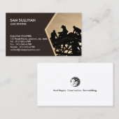 Dachdecker-Bauunternehmer Visitenkarte (Vorne/Hinten)