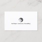 Dachdecker-Bauunternehmer Visitenkarte (Rückseite)