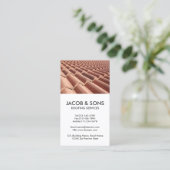 Dachdecker-Bauunternehmer Visitenkarte (Stehend Vorderseite)