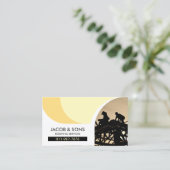 Dachdecker-Bauunternehmer Visitenkarte (Stehend Vorderseite)