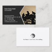 Dachdecker-Bauunternehmer Visitenkarte (Vorne/Hinten)