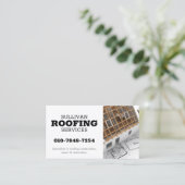 Dachdecker-Bauunternehmer Visitenkarte (Stehend Vorderseite)