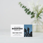 Dachdecker-Bauunternehmer Visitenkarte (Stehend Vorderseite)