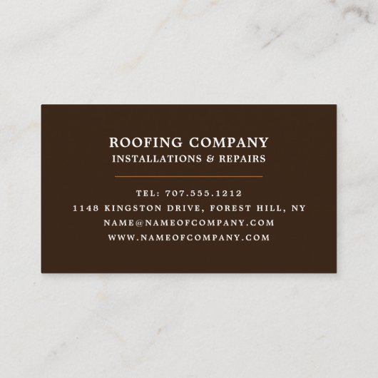 Dachdecker, Dachdecker, Dachdecker Visitenkarte (Rückseite)