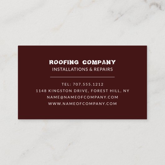 Dachdecker, Dachdecker, Dachdecker Visitenkarte (Rückseite)