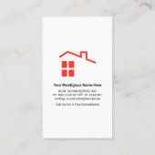 Dachdecker-Dachdecker-Gebäude Visitenkarte (Rückseite)