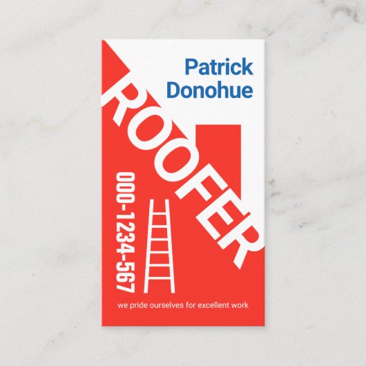 Dachdecker-Dachdecker-Gebäude Visitenkarte (Vorderseite)