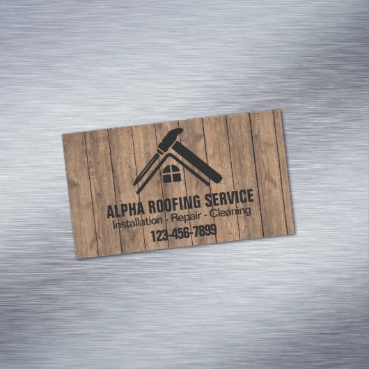 Dachdecker des Auftragnehmers Magnetische Visitenkarte (Beispiel)