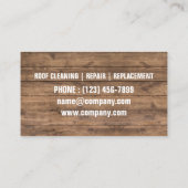 Dachdecker des Auftragnehmers Visitenkarte (Rückseite)