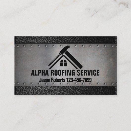 Dachdecker des Auftragnehmers Visitenkarte (Vorderseite)