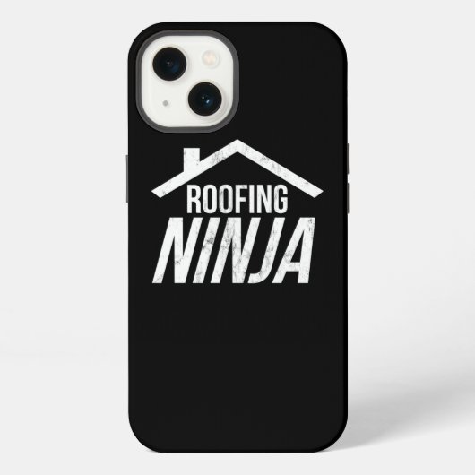 Dachdecker-Design Lustiger Ninja-Dachdeckerberuf iPhone Hülle (Rückseite)