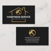 Dachdecker Gebäude Rahmen Konstruktion Handyman Visitenkarte (Vorne/Hinten)