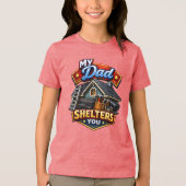 Dachdecker/Hausbauer Tri-Blend Shirt (Vorderseite)