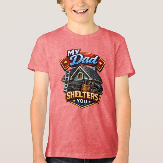 Dachdecker/Hausbauer Tri-Blend Shirt (Vorderseite)