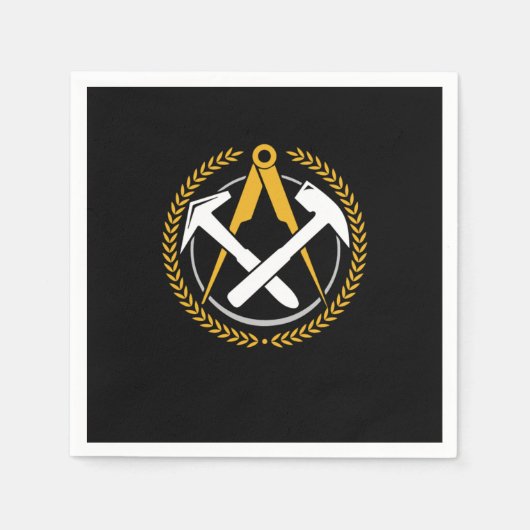 Dachdecker Logo-Roofers Baureparatur Geschenk Serviette (Vorderseite)