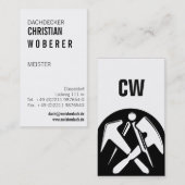 Dachdecker Meister Visitenkarte (Vorne/Hinten)