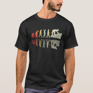 Dachdecker Menschliche Evolution Retro Vintage Bau T-Shirt
