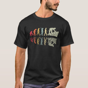 Dachdecker Menschliche Evolution Retro Vintage Bau T-Shirt