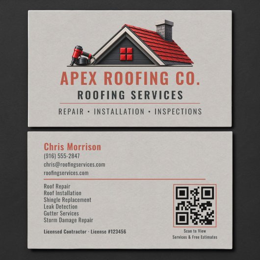 Dachdecker QR-Code Professional Visitenkarte