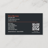 Dachdecker QR-Code Professionelle Dienstleistungen Visitenkarte (Rückseite)