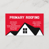 Dachdecker | Roofer Red Visitenkarte (Vorderseite)