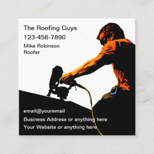 Dachdecker Roofer Theme Business Cards Quadratische Visitenkarte
