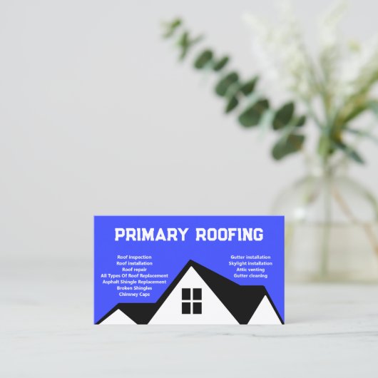 Dachdecker | Roofer Visitenkarte (Stehend Vorderseite)