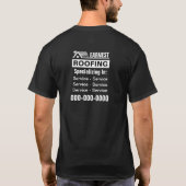 Dachdecker T-Shirt in dunklen Farben (Rückseite)