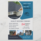 Dachdecker und Reparatur Business Blue Flyer (Vorne)