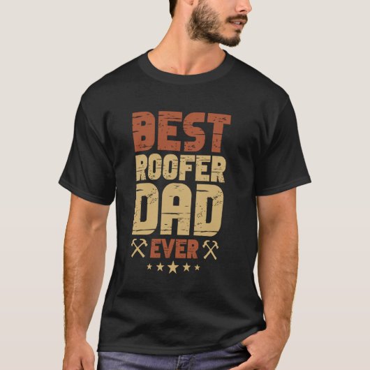 Dachdecker-Vater Dachdecker-Bauarbeiter-Design Vat T-Shirt (Vorderseite)