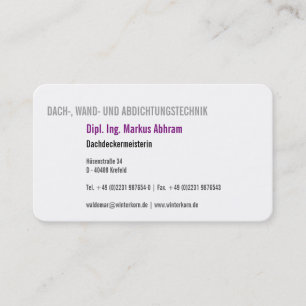 Dachdecker Visitenkarte