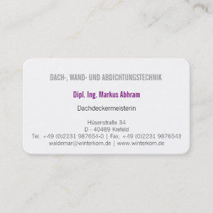Dachdecker Visitenkarte