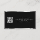 Dachdeckerbau - Amerikanische Flagge QR-Code Visitenkarte (Rückseite)