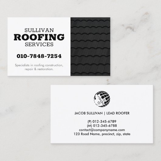 Dachdeckerbau Visitenkarte (Vorne/Hinten)