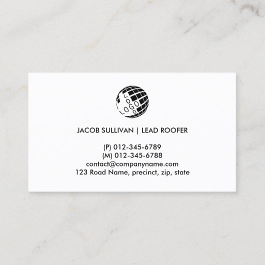 Dachdeckerbau Visitenkarte (Rückseite)