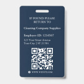 Dachdeckerfirma | Benutzerdefinierte Logo-Dienstle Ausweis (Rückseite)