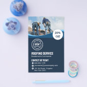 Dachdeckerfirma | Benutzerdefinierte Logo-Dienstle Flyer (Einzeln)