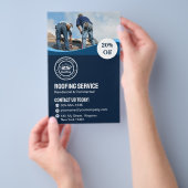 Dachdeckerfirma | Benutzerdefinierte Logo-Dienstle Flyer (Handgriff)